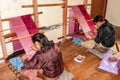 Bhutanese woman weaving - Eastern Bhutan