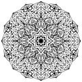 Eastern black and white mandala.