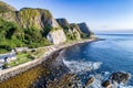 Cliffs and Causeway Coastal Route, Northern Ireland, UK Royalty Free Stock Photo