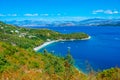 Eastern coastline of Greek island Corfu