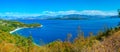 Eastern coastline of Greek island Corfu