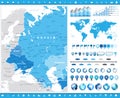 Eastern Europe Map and infographic elements