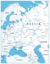 Eastern Europe Map White Color