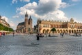 Eastern european cobbled square in Krakow, Poland