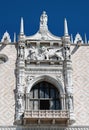 Fragment of eastern facade of Doge Palace, Venice - Italy Royalty Free Stock Photo