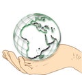 World in your hand - eastern hemisphere