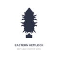 eastern hemlock tree icon on white background. Simple element illustration from Nature concept