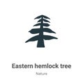 Eastern hemlock tree vector icon on white background. Flat vector eastern hemlock tree icon symbol sign from modern nature