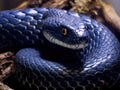 Eastern indigo snake (Dry on couperi)  Made With Generative AI illustration Royalty Free Stock Photo