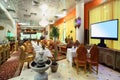 Eastern interior of luxury restaurant Royalty Free Stock Photo