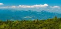 Eastern part of Mala Fatra mountains from Velky Choc hill in Chocske vrchy mountains in Slovakia Royalty Free Stock Photo