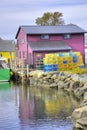 Lobster traps in Fisherman`s Cove