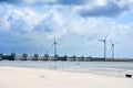 Oosterscheldekering, storm surge barrier  in Netherlands Royalty Free Stock Photo