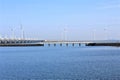 Eastern Scheldt storm surge barrier the Oosterscheldekering in Zeeland, the Netherlands Royalty Free Stock Photo