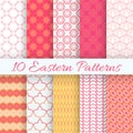 Eastern seamless pattern set. Vector illustration