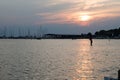 Eastern Shore Maryland Sunset over Chesapeake Bay Royalty Free Stock Photo