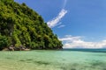 Eastern side of Tuninon Beach in Guijalo,  municipality of Caramoan, Camarines Sur Province, Luzon, Philippines Royalty Free Stock Photo