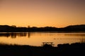 Eastern Sierra Sunset at Diaz Lake