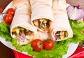 Eastern traditional shawarma Royalty Free Stock Photo