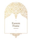 Eastern vintage golden frame.