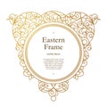 Eastern vintage golden frame.