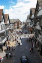 Eastgate street towards Foregate street. Chester. England Royalty Free Stock Photo