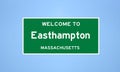 Easthampton, Massachusetts city limit sign. Town sign from the USA. Royalty Free Stock Photo