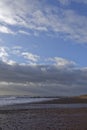 Easthaven Beach on the East Coast of Scotland at Low tide Royalty Free Stock Photo