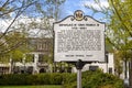 A signpost erected by Maryland Historical Society Royalty Free Stock Photo