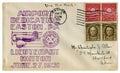 Easton, Pennsylvania, The USA - 27 June 1931: US historical envelope: cover with cachet Airport dedication, Lieutenant Hinton, sp