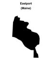 Eastport outline map Royalty Free Stock Photo