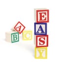 Easy ABC Blocks Royalty Free Stock Photo