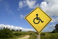Easy access road sign concept with wheelchair icon Royalty Free Stock Photo