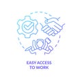 Easy access to work blue gradient concept icon Royalty Free Stock Photo