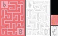 Easy alphabet maze - letter B