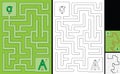 Easy alphabet maze - letter A