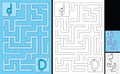 Easy alphabet maze - letter D