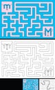 Easy alphabet maze - letter M