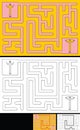 Easy alphabet maze - letter T