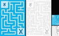 Easy alphabet maze - letter X