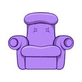 Easy armchair icon, cartoon style