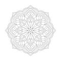 Easy Basic Simple Mandalas coloring book vector file Royalty Free Stock Photo