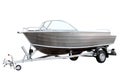 Easy boat loaded on the trailer Royalty Free Stock Photo