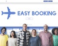 Easy Booking Holiday Flight Tourism Concept Royalty Free Stock Photo