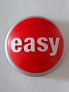 Easy button at a top view