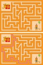 Easy cat maze - learning number 1 Royalty Free Stock Photo