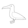 Easy Coloring Animals for Kids: Albatross