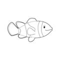 Easy Coloring Animals for Kids: Clownfish