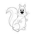 Easy Coloring Animals for Kids: Squirrel