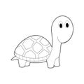 Easy Coloring Animals for Kids: Turtle
